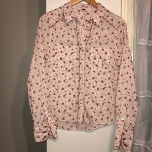 Free People Floral Button Down